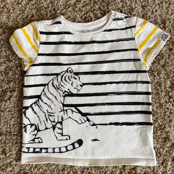 Art & Eden Tiger Painting Striped Tee Organic - Picture 6 of 7